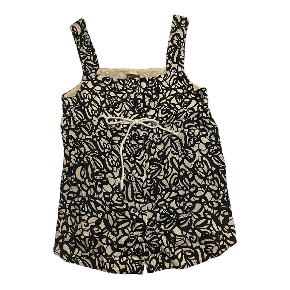 Fei black and white sleeveless blouse